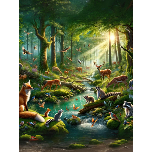 Paint by numbers - Wildlife in the Forest | Paint by Numbers