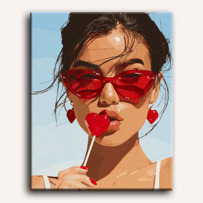 Sucettes cœur | Peinture par numéros