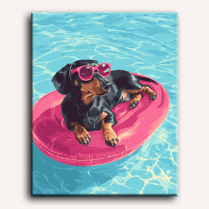 Hotdog in pink | Paint by Number