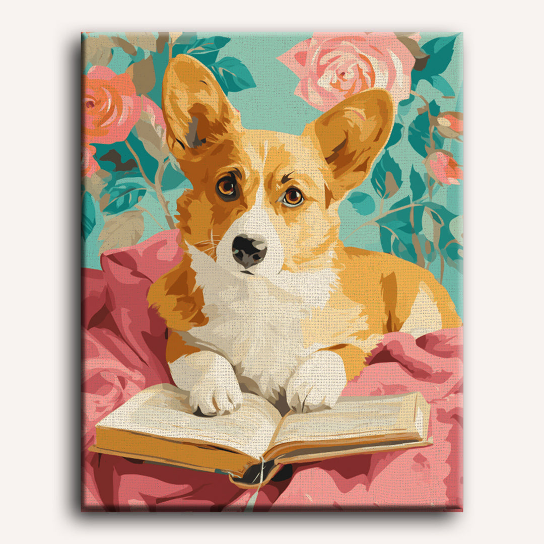 Intelligent Corgi | Paint by Number