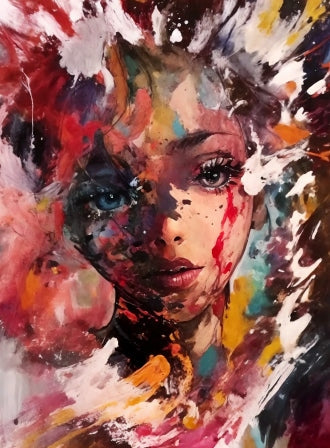 Paint by numbers - Colorful Beautiful Woman | Paint by Numbers