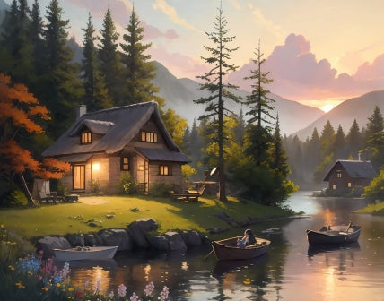 Paint by numbers - Wooden Cabin | Paint by Numbers