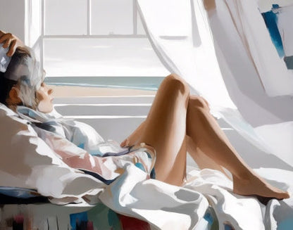 Paint by numbers - Woman with Sea View | Paint by Numbers