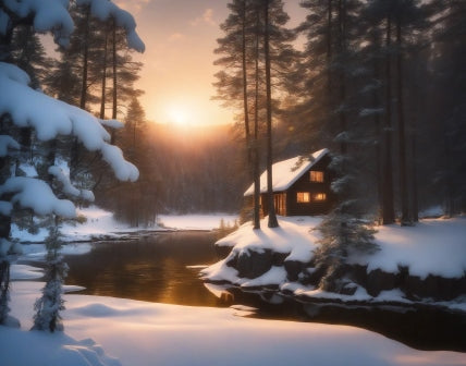 Paint by numbers - Winter Sunrise | Paint by Numbers