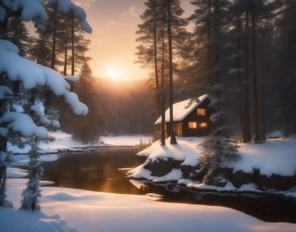 Paint by numbers - Winter Sunrise | Paint by Numbers