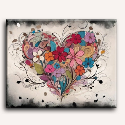 Abstract Heart | Paint by numbers