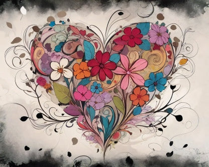 Paint by numbers - Abstract Heart | Paint by numbers