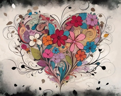 Paint by numbers - Abstract Heart | Paint by numbers