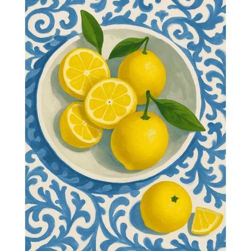 Lemon Bowl | Paint by Number