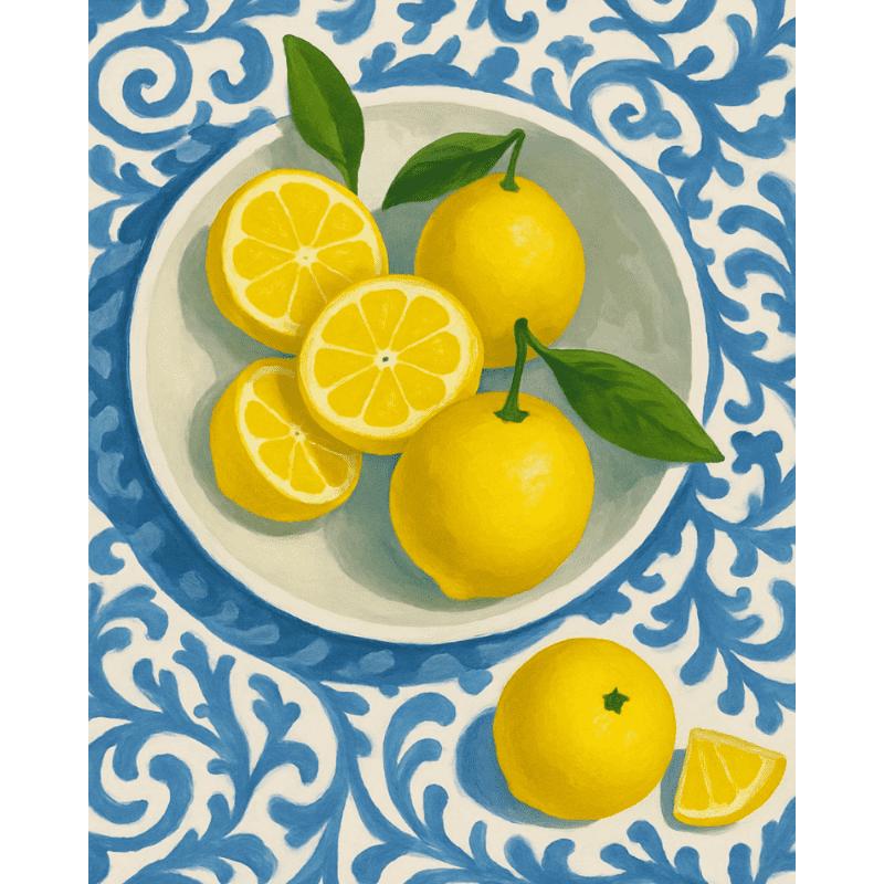 Lemon Bowl | Paint by Number