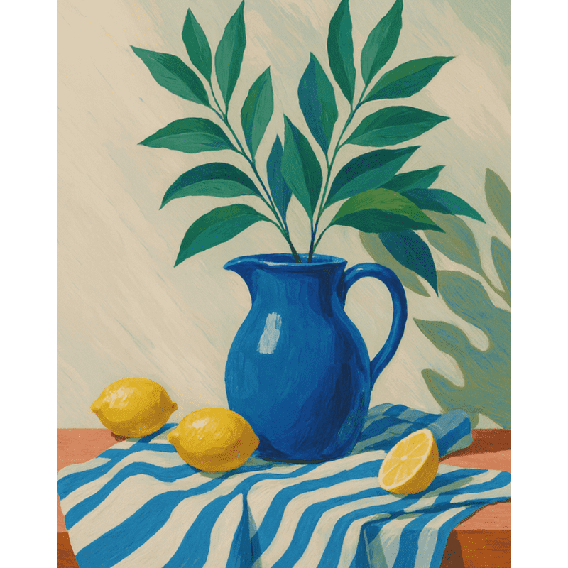 Lemons & Leafs | Paint by Number-Paint by numbers