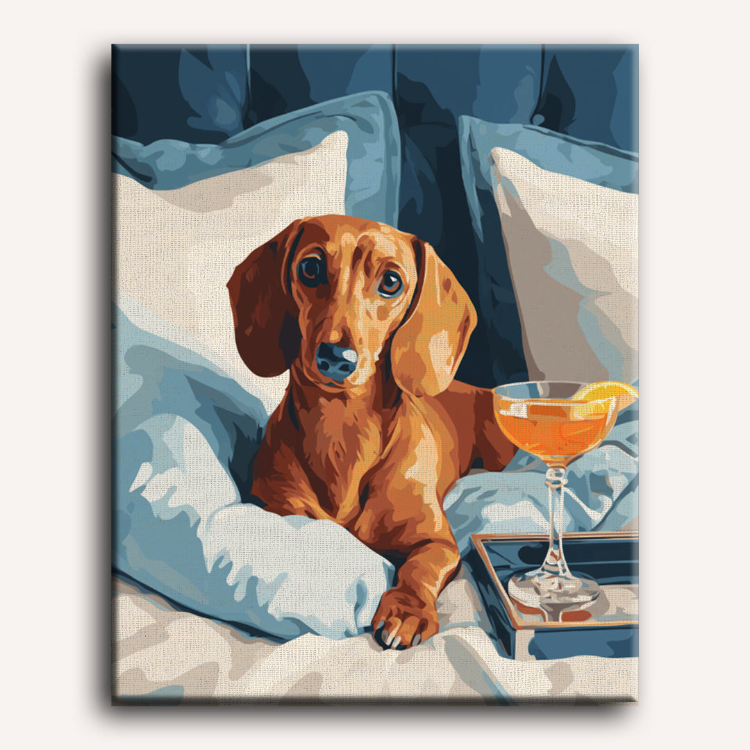 Luxury Lounge Dachshund | Paint by Number