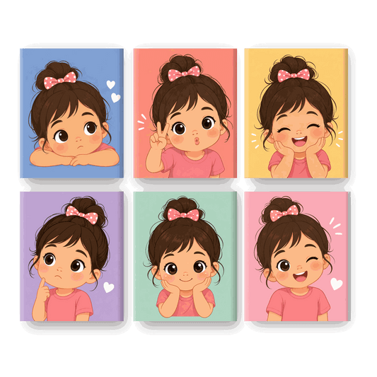 6 Mini Paintings - Sweet Girl Set