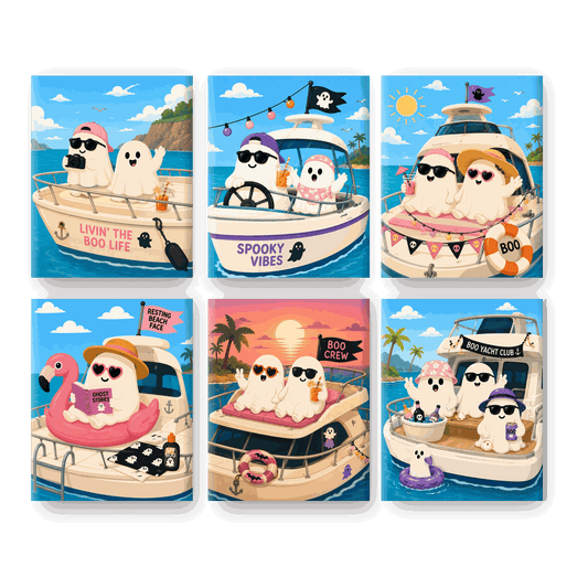 6 Mini Paintings - Summer Ghosts Set