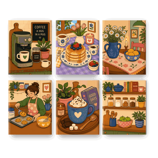 6 Mini Paintings - Coffee Corner Set