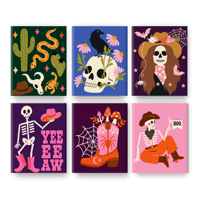 6 Mini Paintings - Howdy Halloween Set - Paint by numbers