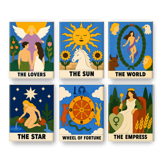 6 Mini Paintings - Tarot Reading Set