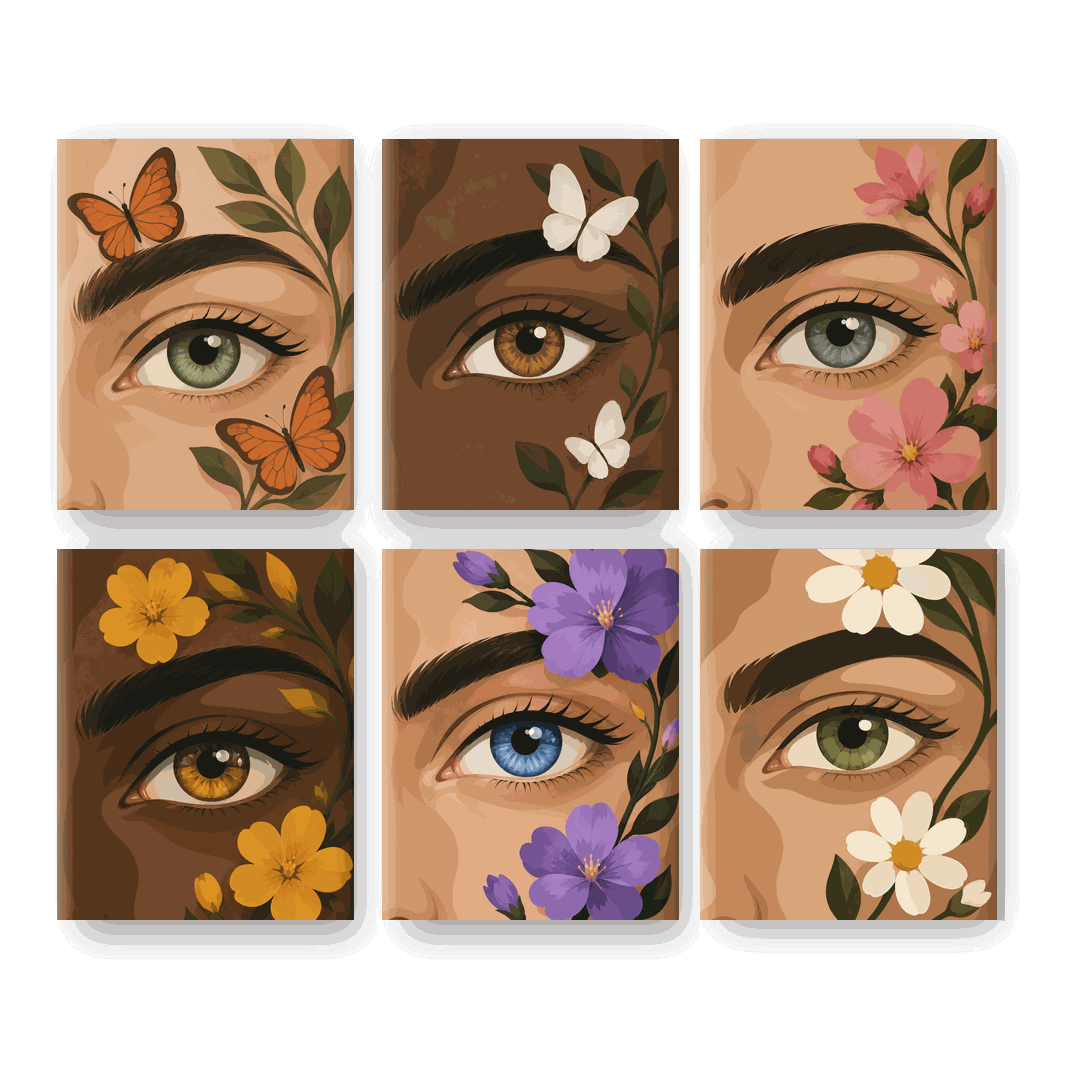 6 Mini Paintings - Windows to the Soul Set - Paint by numbers