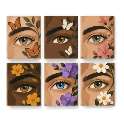6 Mini Paintings - Windows to the Soul Set - Paint by numbers