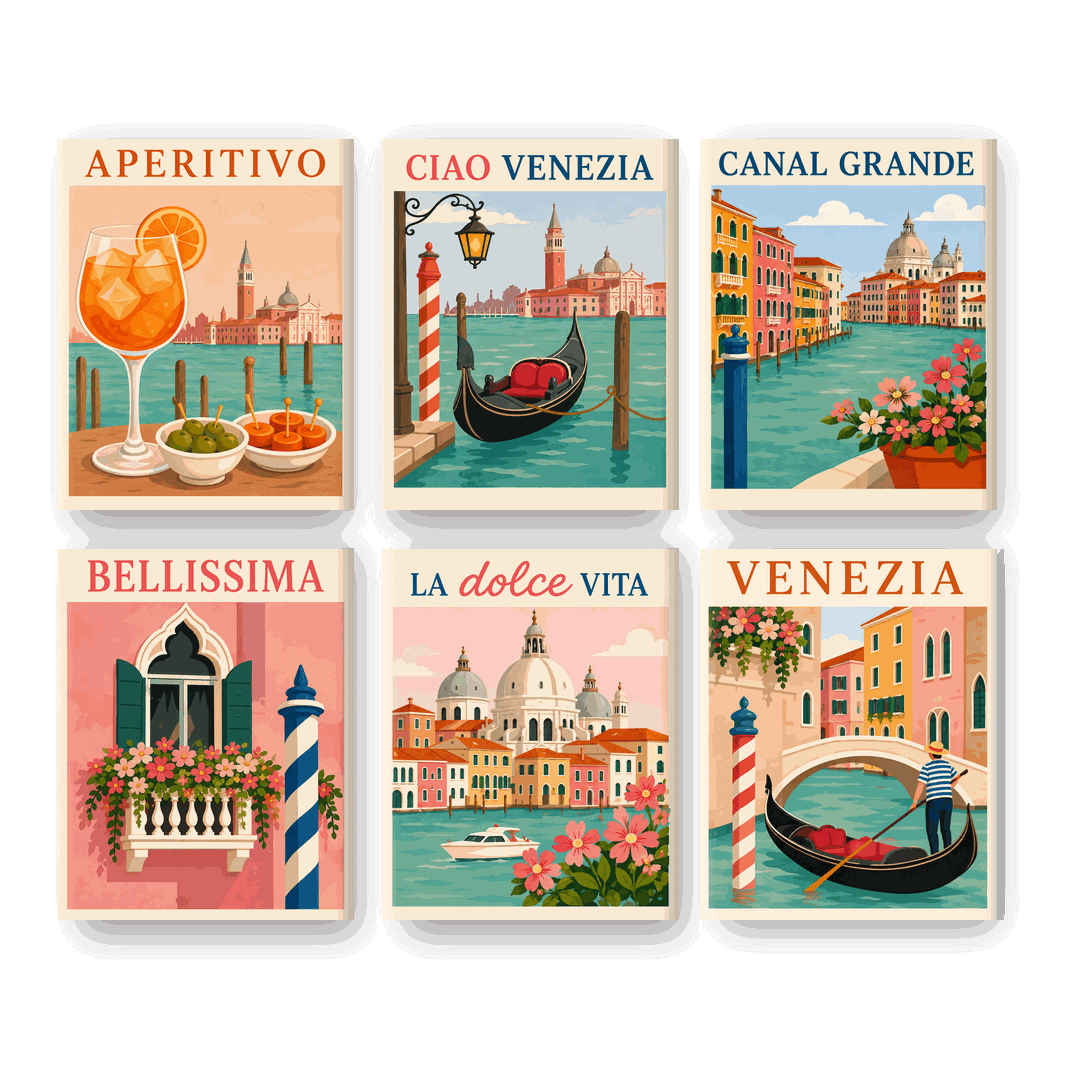6 Mini Paintings - Dolce Venezia Set