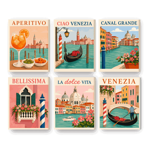 6 Mini Paintings - Dolce Venezia Set
