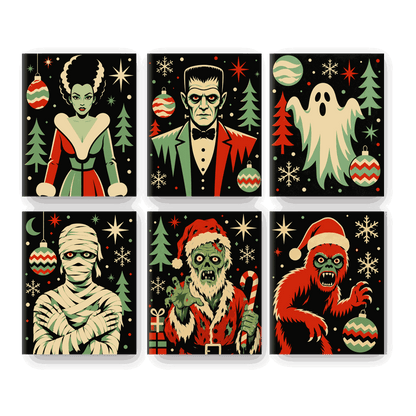 6 Mini Paintings - Haunted Holidays Set