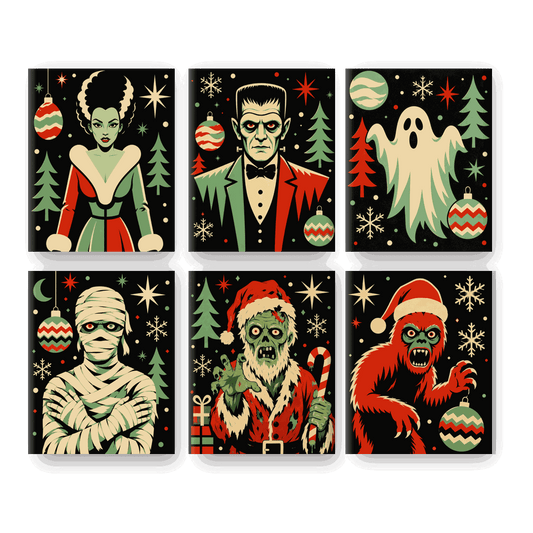 6 Mini Paintings - Haunted Holidays Set