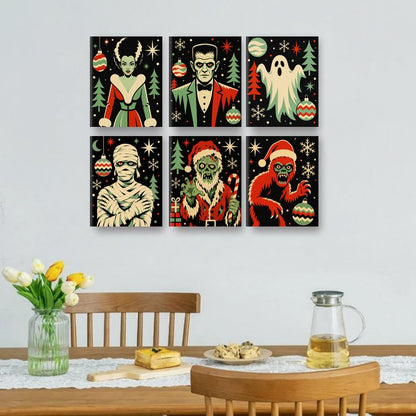 6 Mini Paintings - Haunted Holidays Set