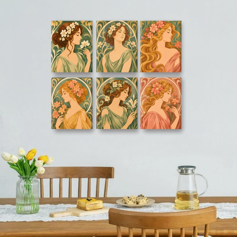6 mini-tableaux - Muses nouveau
