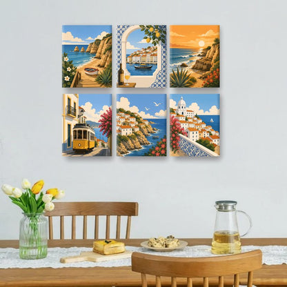 6 mini-tableaux - Charme portugais