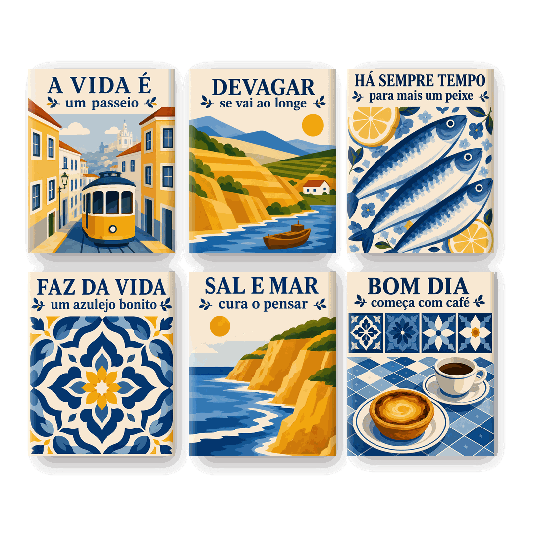 6 Mini Paintings - Soul of Portugal Set - Paint by numbers