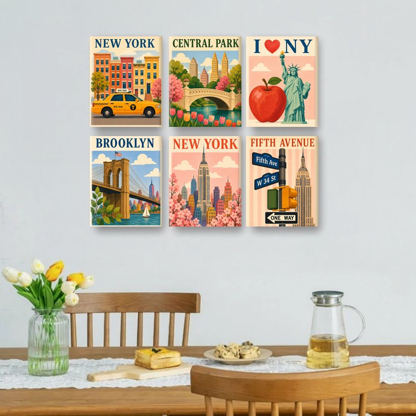 6 Mini Quadri - Set The Big Apple