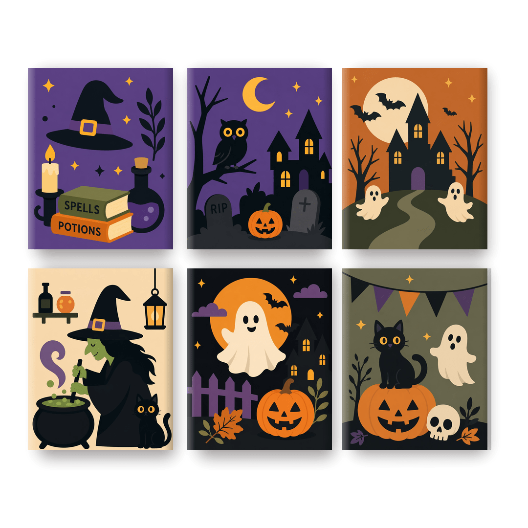 6 Mini Paintings - Halloween Classic Set