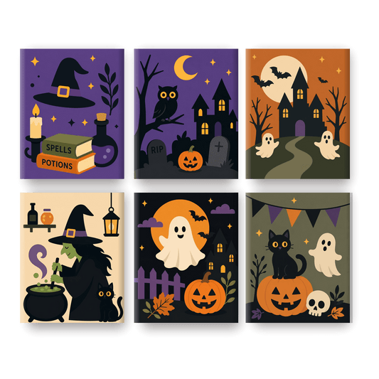 6 Mini Paintings - Halloween Classic Set