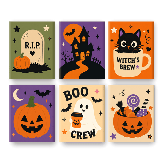 6 Mini Paintings - Spooky Mix Set