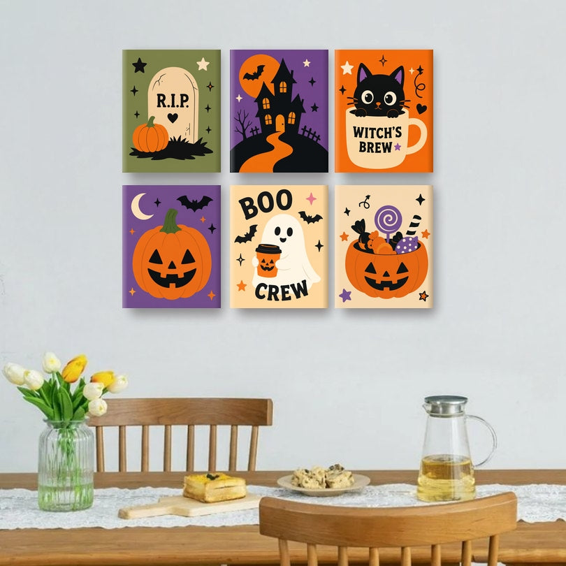 6 Mini Paintings - Spooky Mix Set