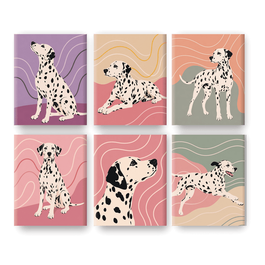 6 Mini Paintings - Dalmatian Set - Paint by numbers