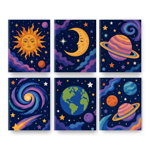 6 Mini Paintings - Magic Universe Set - Paint by numbers