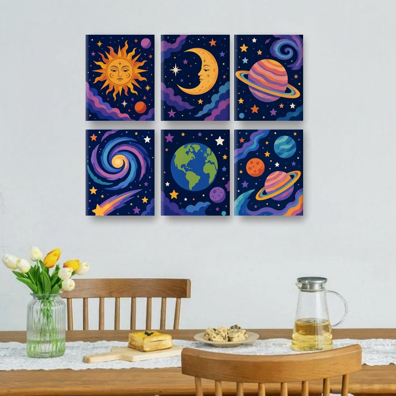 6 Mini Cuadros - Set Universo mágico