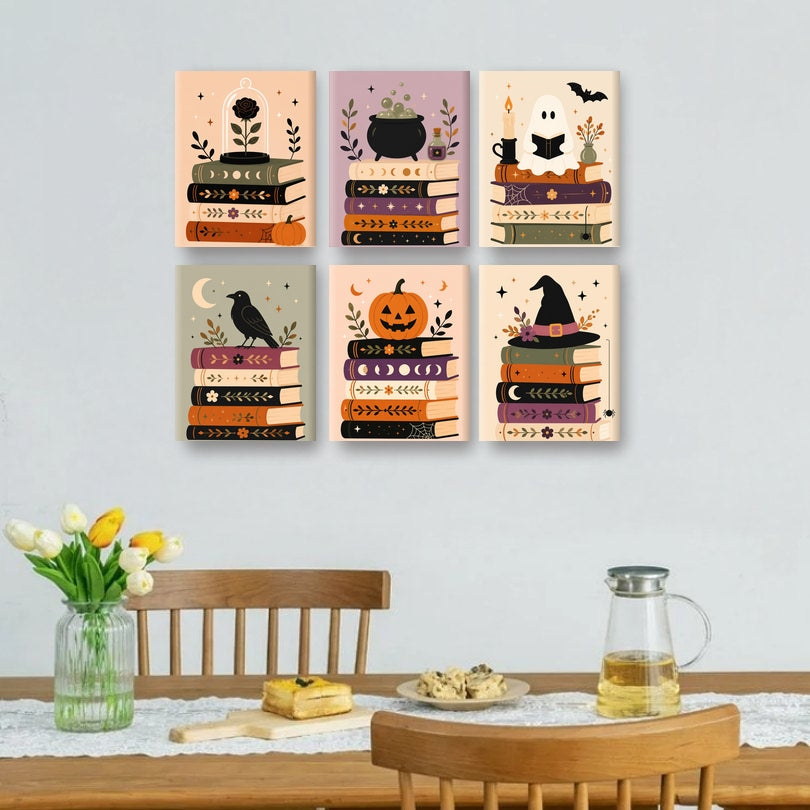 6 Mini Paintings - Halloween Books Set