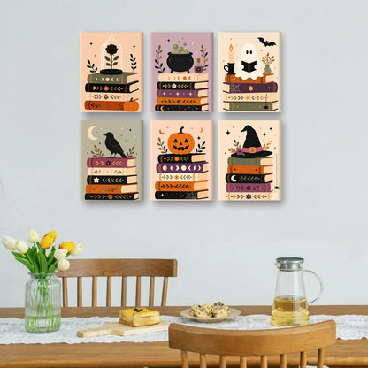 6 Mini Paintings - Halloween Books Set