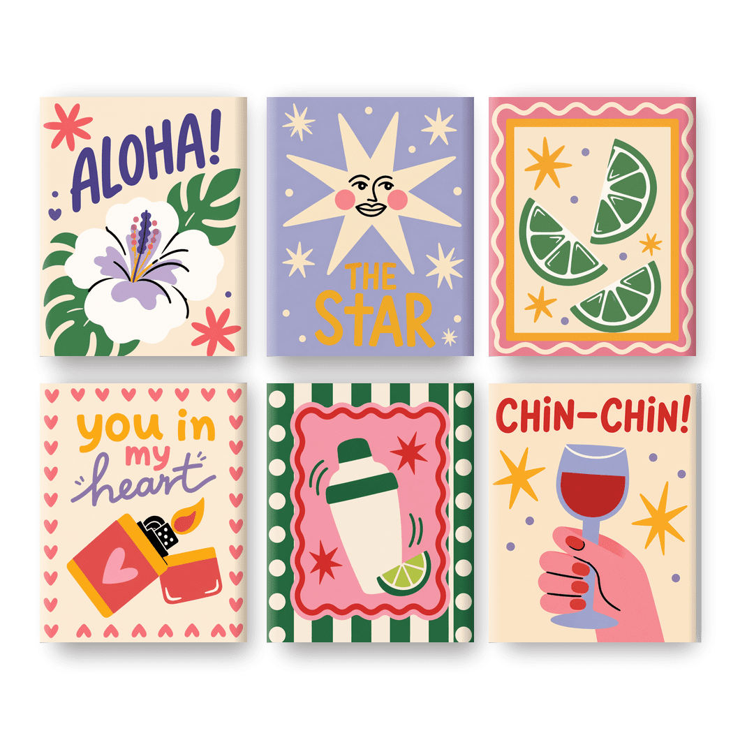 6 Mini Paintings - Aloha Darling Set - Paint by numbers