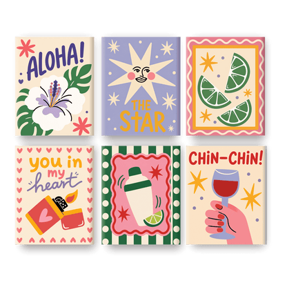 6 Mini Paintings - Aloha Darling Set - Paint by numbers