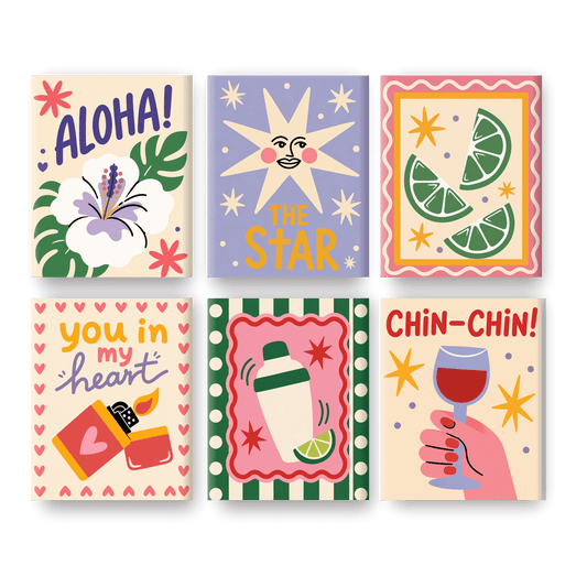 6 Mini Paintings - Aloha Darling Set - Paint by numbers