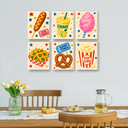6 Mini Paintings - Festival Bites Set