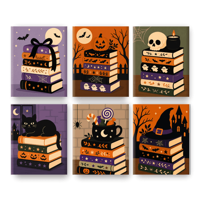 6 Mini Paintings - Haunted Chapters Set - Paint by numbers