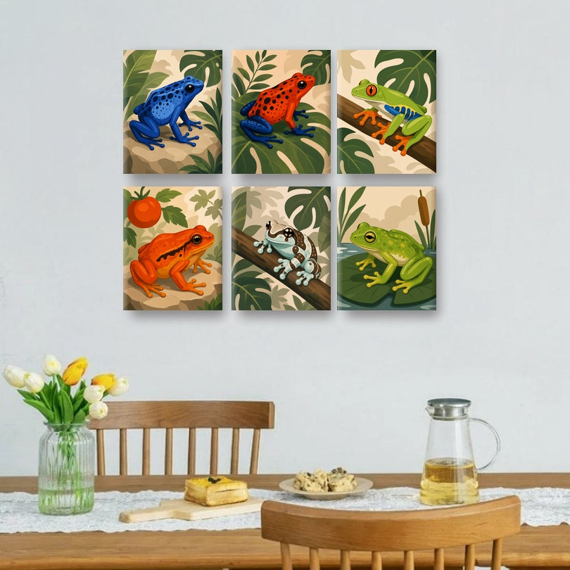 6 mini-peintures - Joyaux de la jungle