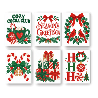6 mini-peintures - Symboles de Noël