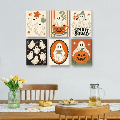 6 Mini Paintings - Friendly Haunts Set