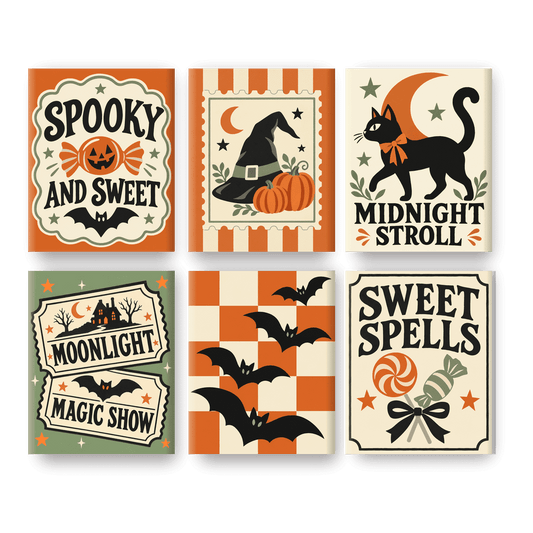6 Mini Paintings - October Curiosities Set - Paint by numbers